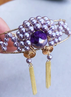 手工原创刀马旦手镯国风京剧脸谱双层贝珠手饰花旦创意饰品