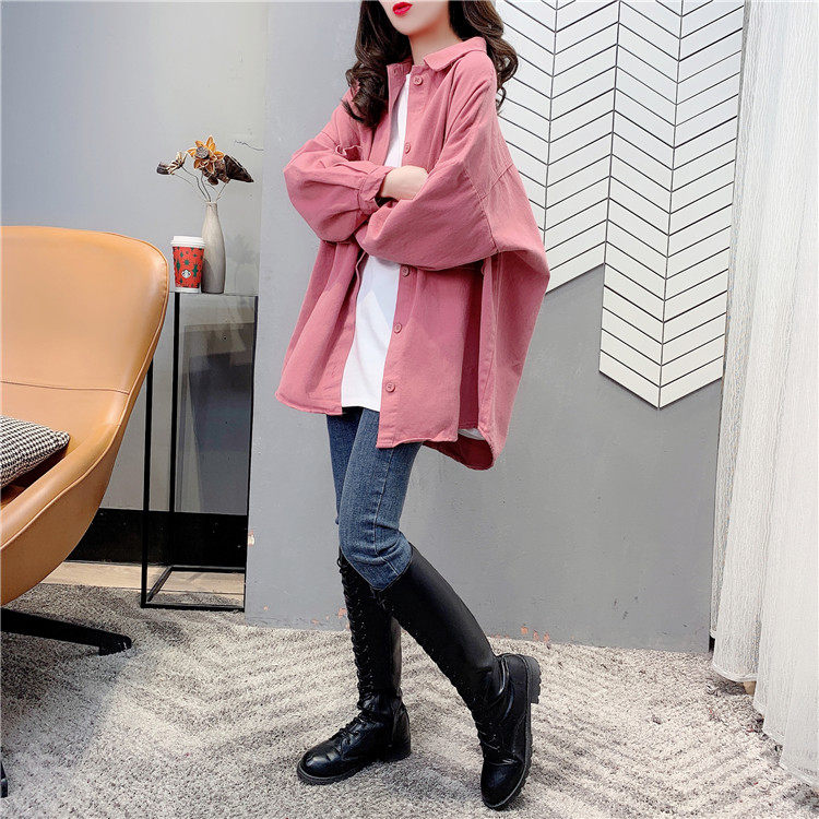 牛仔外穿复古港味2021年春秋潮衬衫 卡萱儿衬衫