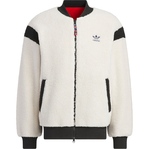 Adidas/阿迪达斯正品三叶草男女羊羔绒双面穿夹克外套IX4214 - 图3