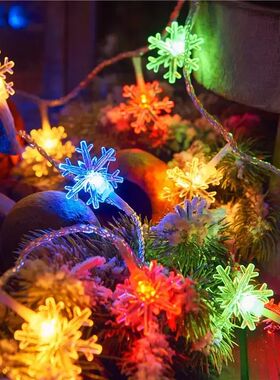 Snowflake Lights String LED Festoon Light USB Plug Christmas
