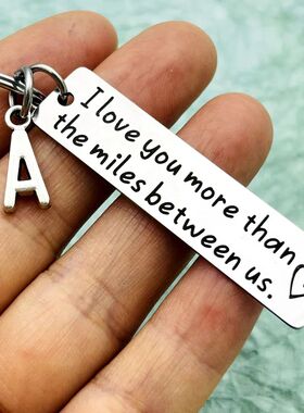 Couple Keychain Long Distance Relationship Gift for Boyfrien