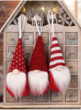 3pcs Christmas Hanging Decorations, Swedish Handmade Plush G