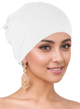 turban cap  打底帽纯色百搭打底帽牛奶丝包头印度帽