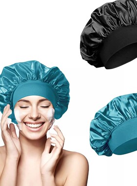 silk hair bonnet Satin Bonnets Cap Night Sleep Hat Hair Bon