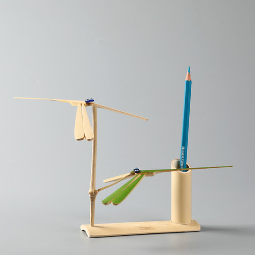 纯手工制作平衡竹蜻蜓 创意家居工艺品摆件装饰品 怀旧童年玩具 - 图0