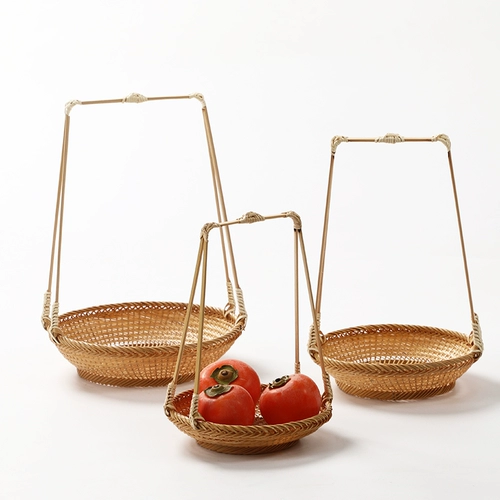 Ручная бамбуковая корзина ручной работы дома для отдыха пластинка для фруктов Корзина для поддона творческая маленькая бамбуковая корзина Свадебная бамбуковая полоса корзина бамбука