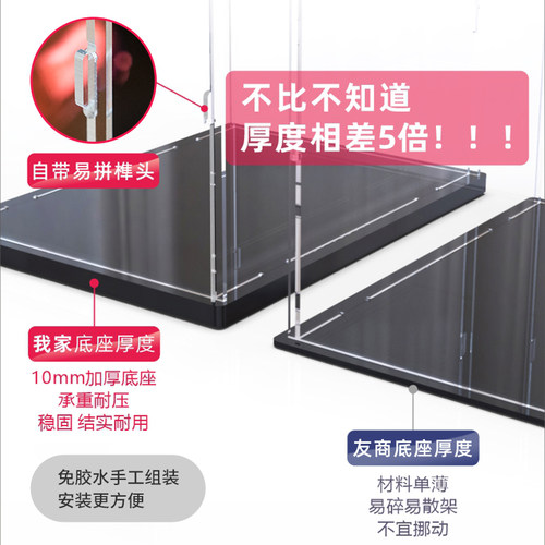 川帝亚克力展示盒防尘罩手办模型收纳盒玩具高达积木罩子定制 - 图1