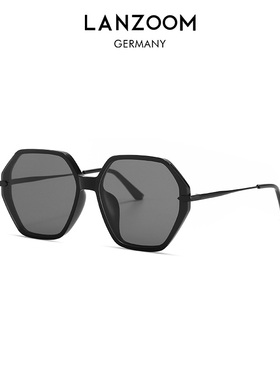 德国蓝族LANZOOM太阳镜女款高级感大脸显瘦防紫外线防晒遮阳墨镜