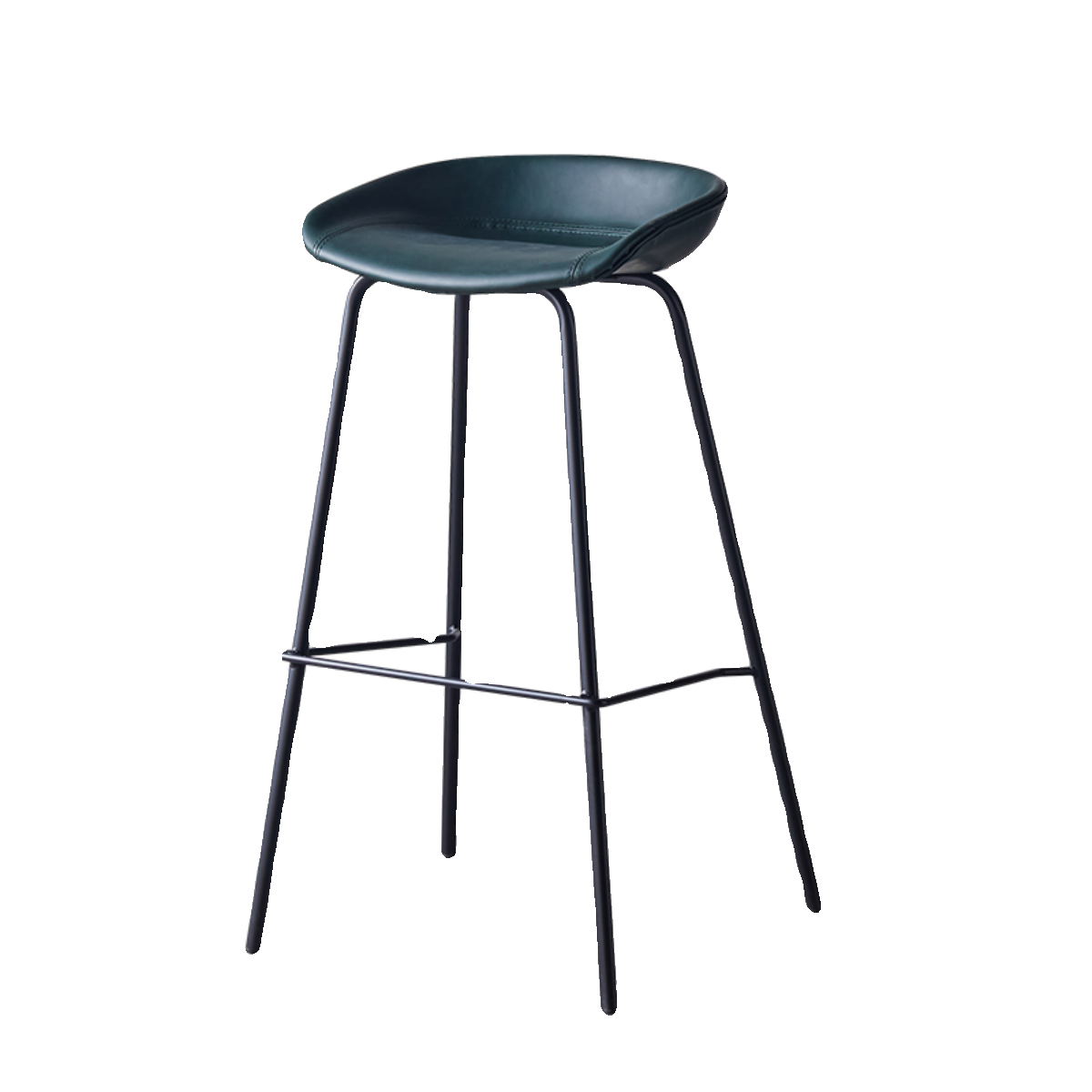 北欧家用高脚凳现代简约铁艺轻奢马鞍皮酒吧椅吧凳创意咖啡厅吧椅,淘宝优惠券,粉丝福利购,淘宝优惠卷