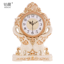 Platinum Morning European-style Creative Clock Living room Bedroom Clock Fashion mute Bedroom Pendulum Pieces Home Quartz Clocks