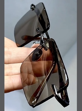 高档天然水晶石镜精选东海冰糖老料茶色眼镜石头眼镜润目养眼