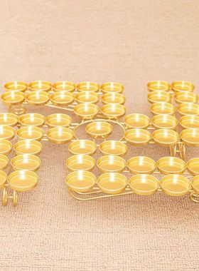 万字双排49盏莲花荷花酥油灯灯座灯架佛灯供灯家用蜡烛烛台供摆件