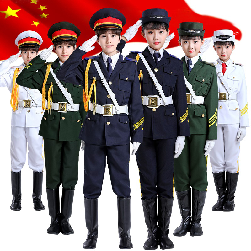 儿童升旗手服装升国旗班仪仗队中小学生国旗护卫队礼服乐鼓队服装 - 图2