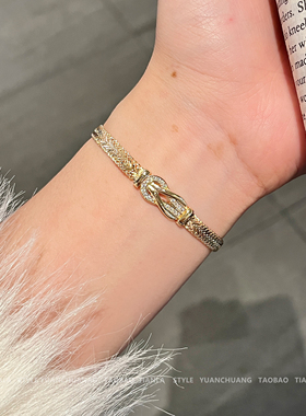 网红款小香风马蹄扣手链