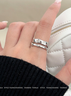 ins风小清新叠戴开口指环