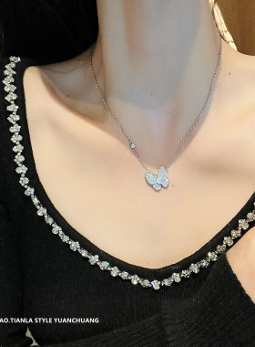 2025新款镶钻蝴蝶项链