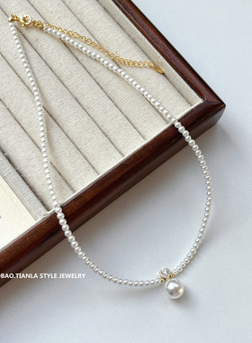 施家珍珠项链女2025新款爆款