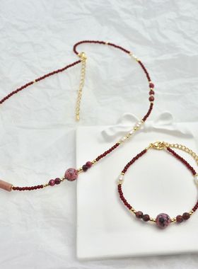 天然石珍珠手链女款轻奢小众时尚