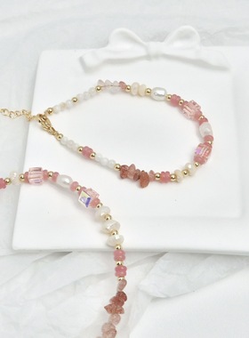 淡水珍珠多宝水晶手链轻奢小众