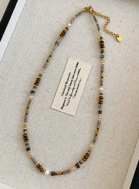 天然石珍珠项链女款轻奢小众