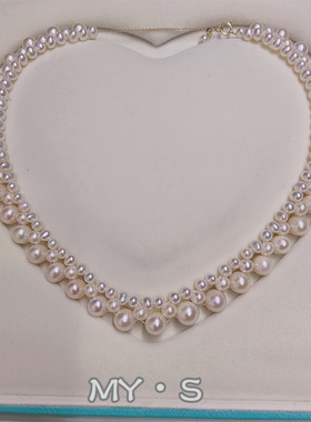 热巴同款法式天然珍珠颈链晚宴优雅名媛蕾丝项链百搭轻奢小众