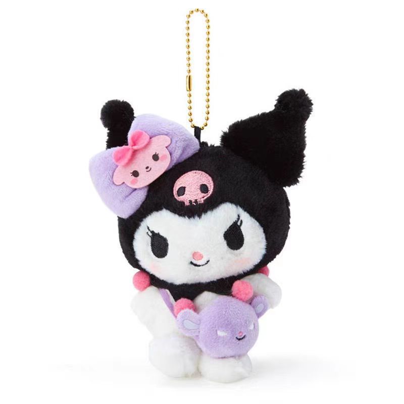日本Ditucu可爱小鱼斜挎包kitty挂件毛绒公仔凯蒂猫书包挂件挂饰 - 图0