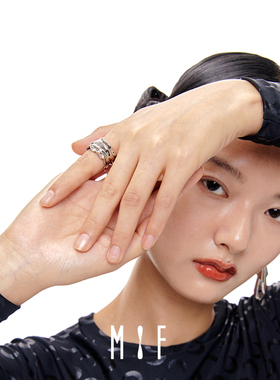 mif褶皱丝绸高级感轻奢开口戒指