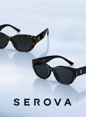 施洛华复古猫眼墨镜高级感女款偏光防晒太阳眼镜可配近视度数9101