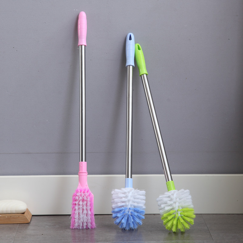 Bathroom simple long handle household toilet brush set