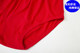 Loose vintage high-waisted fat cotton big red underwear