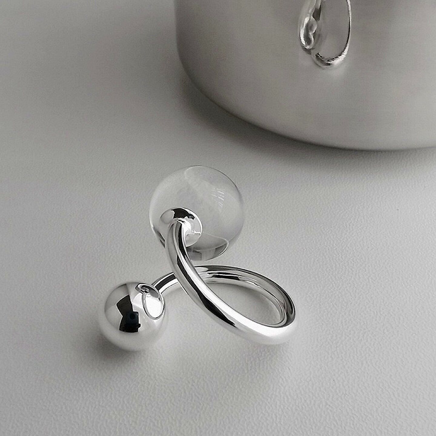 Women's simple niche design open ring