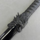High-hardness plastic dragon head, tiger head, ring, first knife, oxtail knife, bendable combat practice training prop knife toy