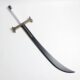 One Piece Hawkeye Black Knife Mihawk's same black knife Night Qibukai Hawkeye's Knife cos anime wooden leather sheath