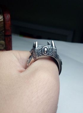 银复古战斧鹰爪活口S925霸气男款