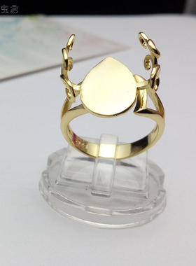 925纯银镀黄金白金两侧枝蔓随形