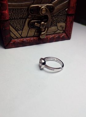 水钻小巧活口戒指托正圆