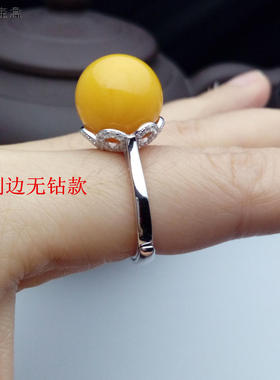 纯银锆石大尺寸活口戒指托