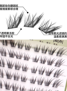 【6排免胶】免胶免卸狐系自粘假睫毛最后一朵魅惑浓密斜飞
