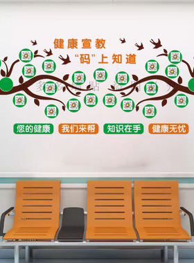 医院二维码宣教树科室过道大厅住院部护士前台创意装饰健扫一扫