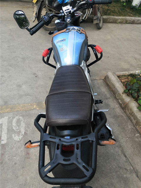 适用于力帆复古kpm200后货架尾架尾箱扶手LF200-3B前保险杠护杠