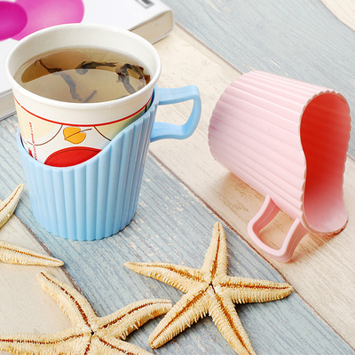 【宜洁】杯托隔热杯套家用杯垫6只装