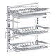 No-punch wall-mounted stainless steel dish drain storage rack