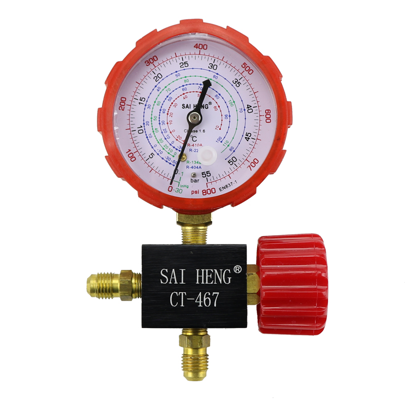 空调变频R410A冷媒表加氟表加液表压力单表 R12R22r134A雪种表阀 - 图3