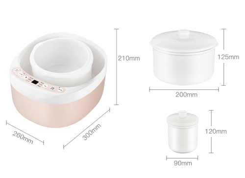 Электрическая тушеное горшок с тушеной плитой Домохозяйственная керамика 4 маленькая желчная 0,5 л*4