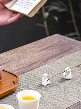 禅意迷你小号微景观造景人物摆件陶瓷姜太公钓鱼翁线香插盆景配件