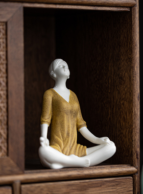 陶瓷中式瑜伽馆茶室客厅