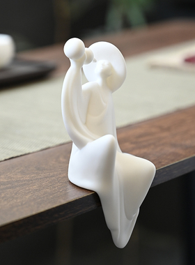 陶瓷新中式创意工艺品酒仙酔客客厅玄关酒柜装饰桌面客厅家居摆件