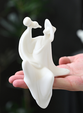 陶瓷无相佛玄关人物客厅新中式桌面酒柜工艺品茶室博古架软装摆件