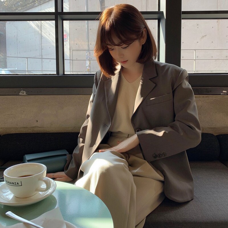 小西装外套韩版宽松2020春秋英伦风 问梦西装