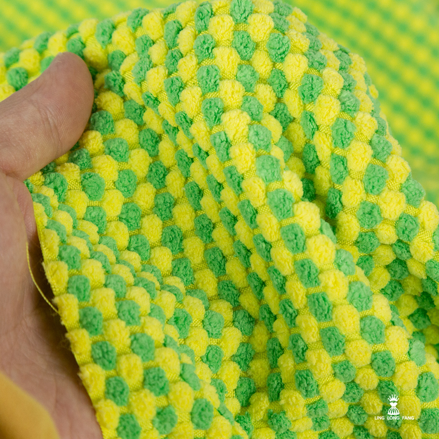 柔软绿色系双色豆豆绒布料短绒格子抱枕靠垫家居布艺娃衣服装面料,淘宝优惠券,粉丝福利购,淘宝优惠卷